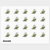 Tortoise en de Hare Ronde Sticker (Vel)