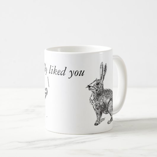 Tortoise en Hare wry humor mok (Voorkant rechts)