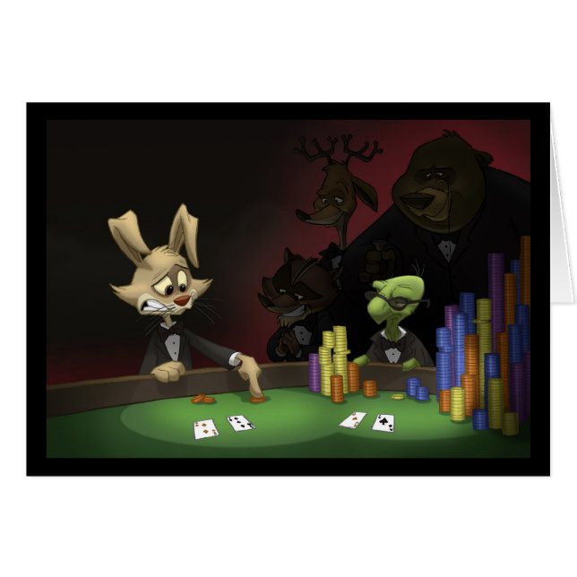 Tortoise- en hartkaartje (blanco binnenzijde) (Voorkant Horizontaal)