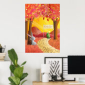 Tortoise en hazen 2 — Afdruk op poster (Thuiskantoor)