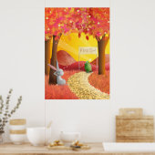 Tortoise en hazen 2 — Afdruk op poster (Keuken)
