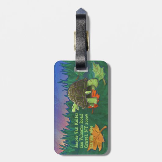 Tortoise Gifts & Accessoires Bagagelabel (Achterkant verticaal)