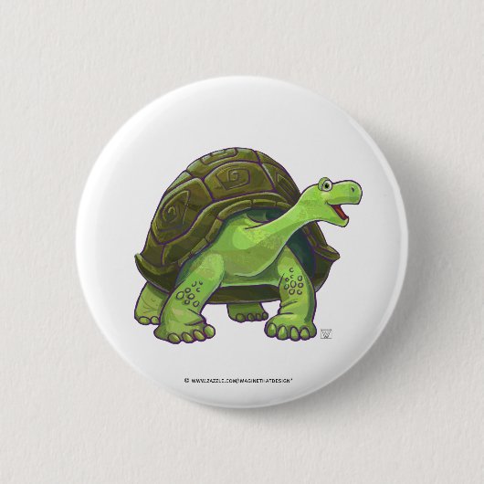 Tortoise Gifts & Accessoires Ronde Button 5,7 Cm (Voorkant)