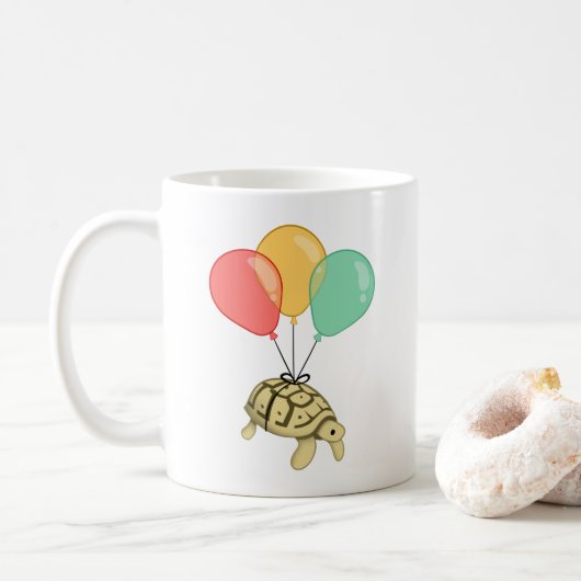 Tortoise Hanging on Balloons Mok (Met donut)