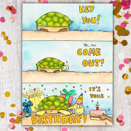 Tortoise Happy Birthday briefkaart van Nicole Jane