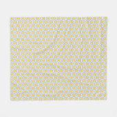 Tortoise Hexagon Pattern Yellow Grey Fleece Deken (Voorkant (Horizontaal))