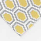 Tortoise Hexagon Pattern Yellow Grey Fleece Deken (Hoek)