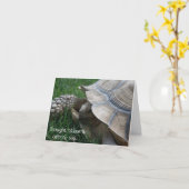 Tortoise Hurry Verjaardag Kaart (Gele Bloem)