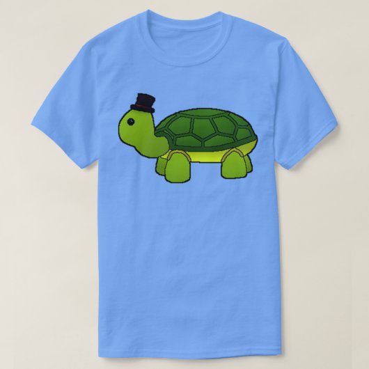 Tortoise in een bovenste hat t-shirt (Design voorkant)