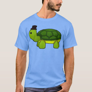 Tortoise in een bovenste hat t-shirt
