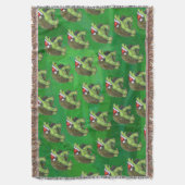 Tortoise in Santa Hat op groen Deken (Voorkant Verticaal)