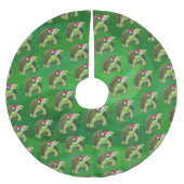 Tortoise in Santa Hat op groen Kerstboom Rok (Voorkant)