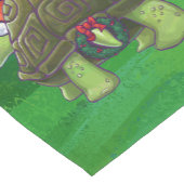 Tortoise in Santa Hat op groen Korte Tafelloper (Hoek)