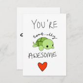 Tortoise-kaart RSVP Kaartje (Voorkant / Achterkant)