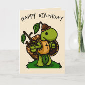 Tortoise Knight Birthday Card Kaart (Voorkant)
