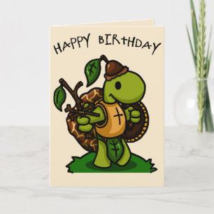 Tortoise Knight Birthday Card Kaart