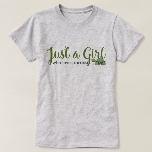Tortoise Love Just a Girl T-Shirt Turtle T-shirt (Design voorkant)