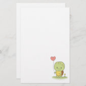 Tortoise met een hartballon briefpapier (Voorkant / Achterkant)