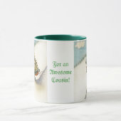 Tortoise met slak in veiligheidsgordel mok (Midden)