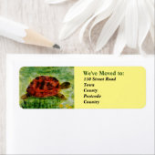 Tortoise Moving Home Nieuw Adres Etiket (Insitu)