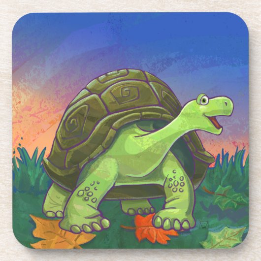 Tortoise Party Centre Bier Onderzetter (Voorkant)