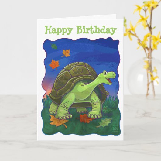 Tortoise Party Centre Kaart (Gele Bloem)