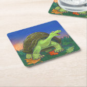 Tortoise Party Centre Kartonnen Onderzetters (Schuin)