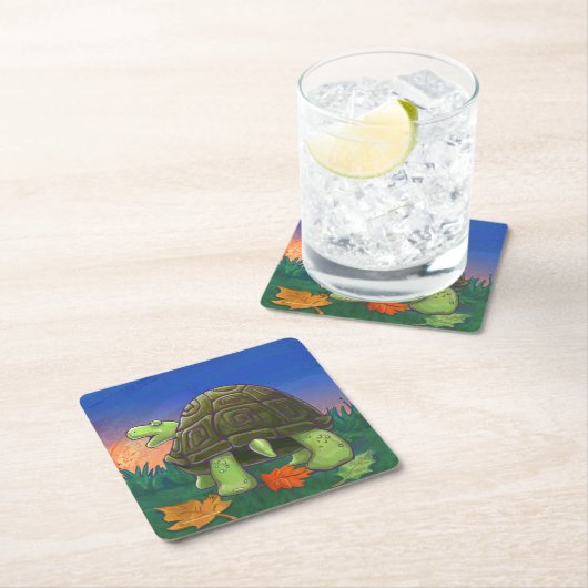Tortoise Party Centre Kartonnen Onderzetters (Insitu)