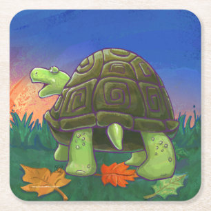 Tortoise Party Centre Kartonnen Onderzetters