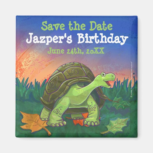 Tortoise Party Centre Magneet (Voorkant)