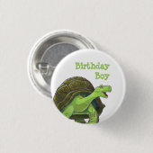 Tortoise Party Centre Ronde Button 3,2 Cm (Voorkant /achterkant)