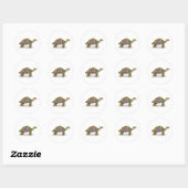 Tortoise Ronde Sticker (Vel)