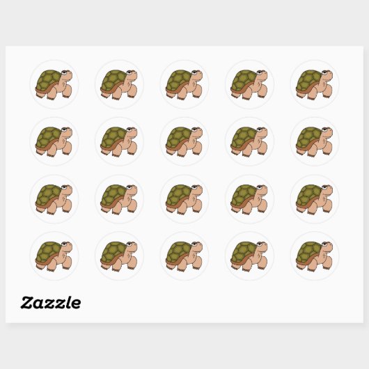 Tortoise Ronde Sticker (Vel)