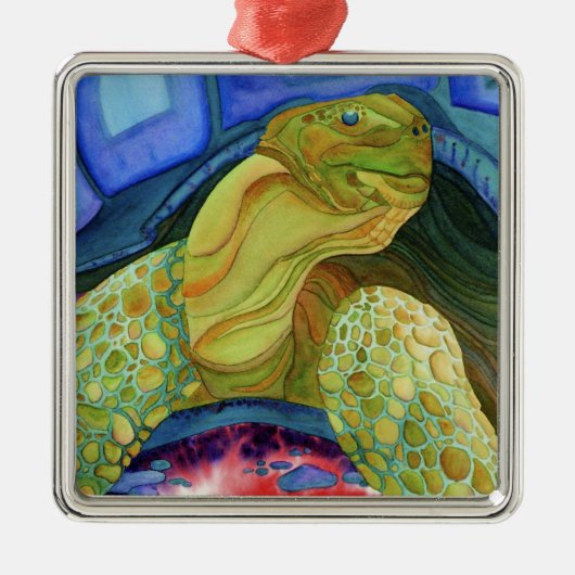 Tortoise, schildpad metalen ornament (Voorkant)