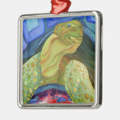 Tortoise, schildpad metalen ornament (Links)