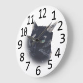 Tortoise Shell Cat Face Head-schilderende wandklok (Hoek)