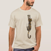 Tortoise Shell Cat Hanging On | Funny Tortie Cat T-shirt (Voorkant)