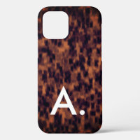 Tortoise Shell Pattern Animal Print Custom Initiaa