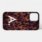 Tortoise Shell Pattern Animal Print Custom Initiaa iPhone Hoesje (Achterkant horizontaal)