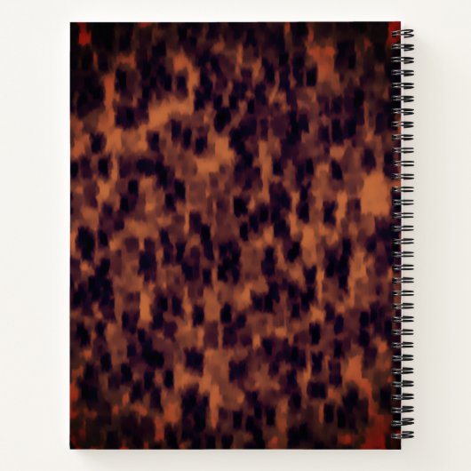 Tortoise Shell Pattern Animal Print Custom Initiaa Notitieboek (Achterkant)