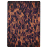 Tortoise Shell Pattern Animal Print Monogram Naam Klembord (Achterkant)