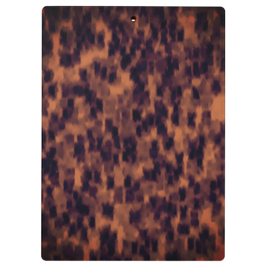 Tortoise Shell Pattern Animal Print Monogram Naam Klembord (Achterkant)