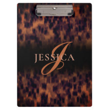 Tortoise Shell Pattern Animal Print Monogram Naam