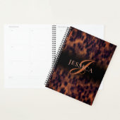 Tortoise Shell Pattern Animal Print Monogram Naam Planner (Display)
