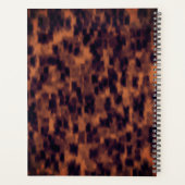 Tortoise Shell Pattern Animal Print Monogram Naam Planner (Achterkant)