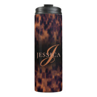 Tortoise Shell Pattern Animal Print Monogram Naam