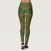 Tortoise Shell Pattern Dark Green Leggings (Achterkant)