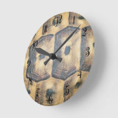 Tortoise Shell Pattern Ronde Klok (Hoek)