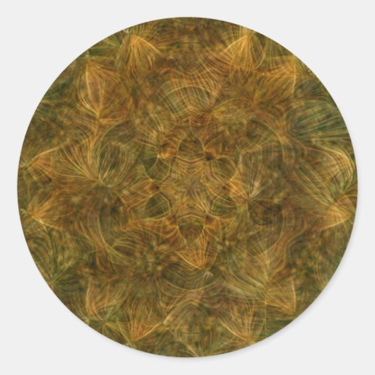 Tortoise Shell Pattern Ronde Sticker (Voorkant)