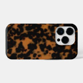 Tortoise Shell Print, Sable Dark Amber Brown iPhone Hoesje (Achterkant horizontaal)